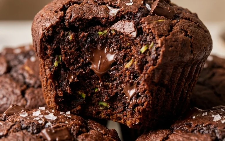 Double Chocolate Zucchini Muffins