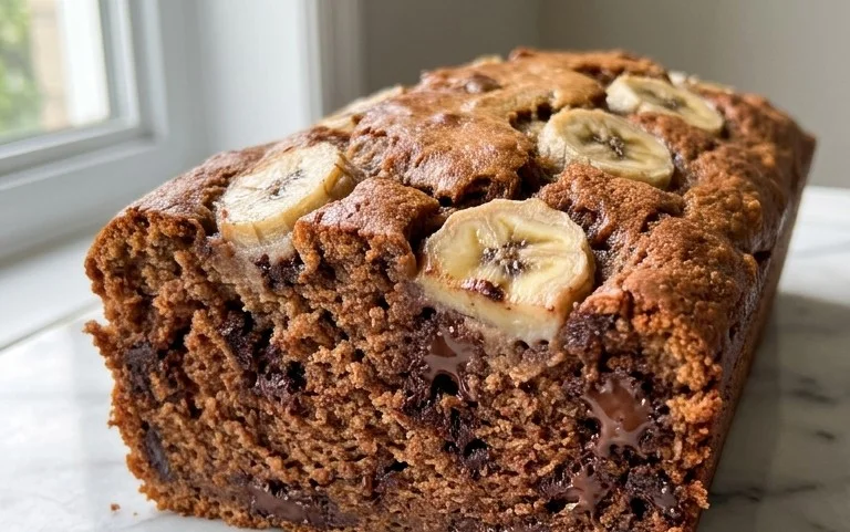 Pain aux Bananes et Chocolat Facile et Moelleux